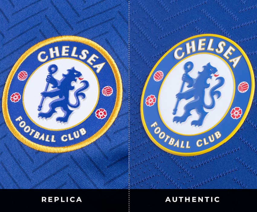 Chelsea Crest Differences between Replica and Authentic
