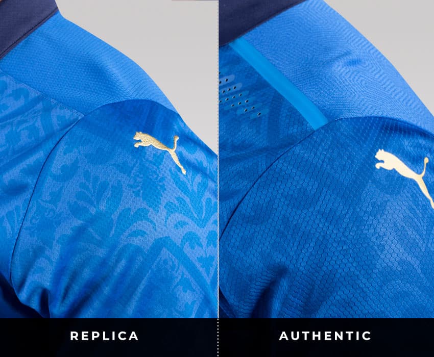 Italy Application Differences on Replica and Authentic Kits