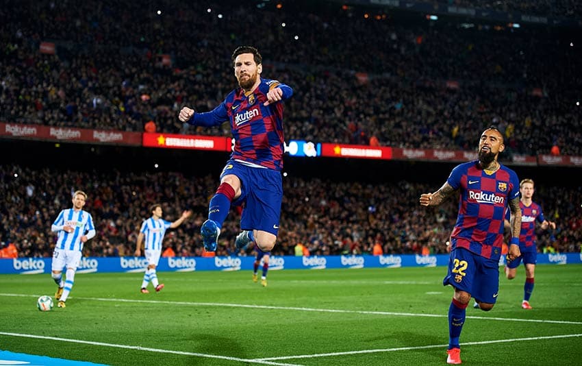 Messi Barcelona Celebration