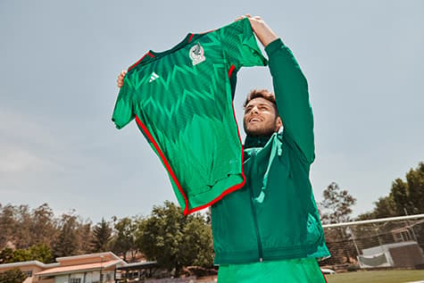 Mexico Home Jersey on Model 2