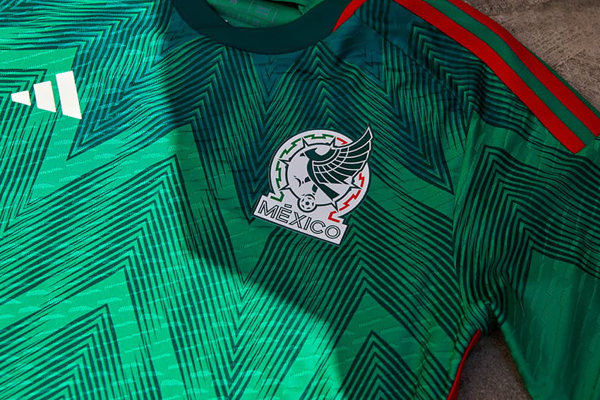 a close look at the penacho-like details on the new mexico jersey