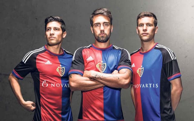 FC Basel jerseys, reminiscent of the ones that inspired Barcelona