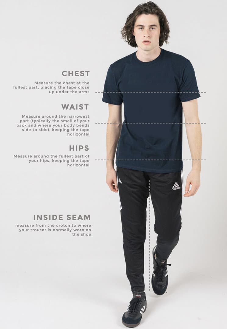Measure your body dimensions for the perfect jersey fit