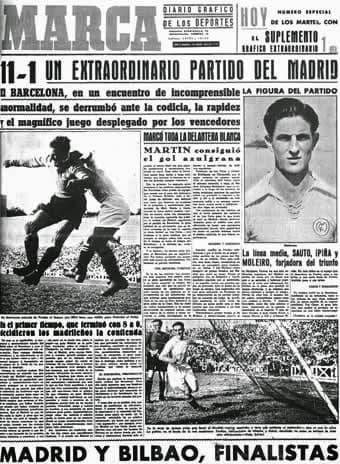 Spanish Newspaper Marca reports on a historic El Clasico match that fanned the flames of a true rivalry