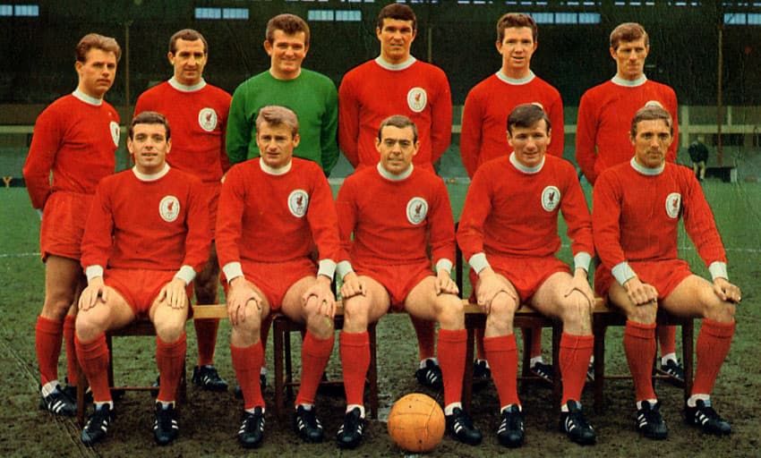 An old liverpool team in a in early jersey