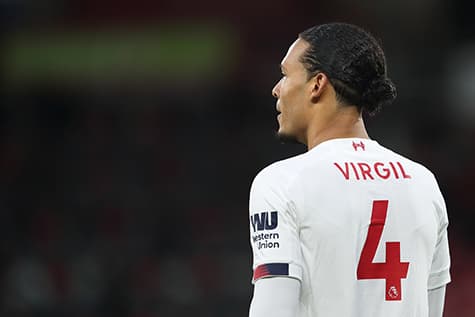 virgil van dijk wears the number 4 jersey for liverpool