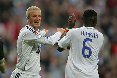 Diarra played for Madrid in a number 6 jersey