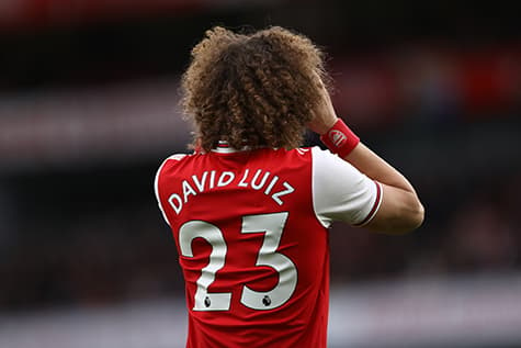 David Luiz wears 23 on his jersey at arsenal