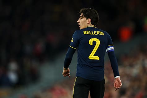 Hector Bellerin, first choice right back for arsenal fc, wears number 2