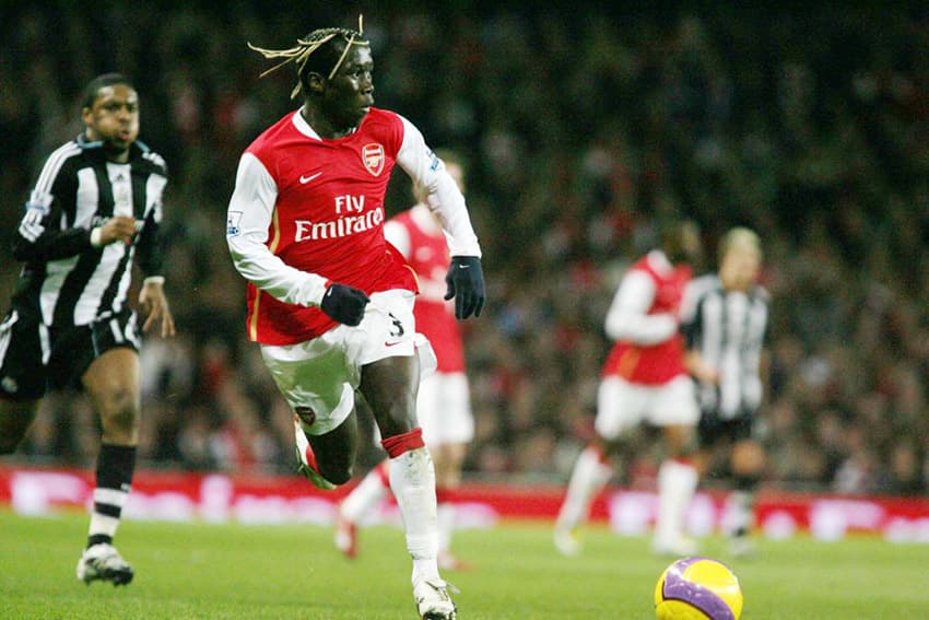 Bacary Sagna with a Fly Emirates Jersey on