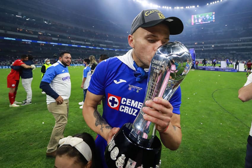 The Liga MX Trophy with Cruz Azul